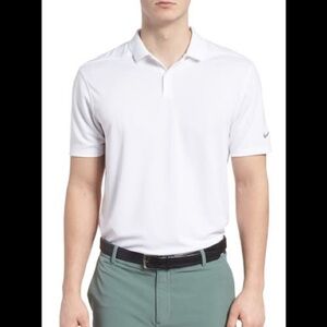 Nike Men's White Dri-Fit Victory Golf Polo, Size Large
